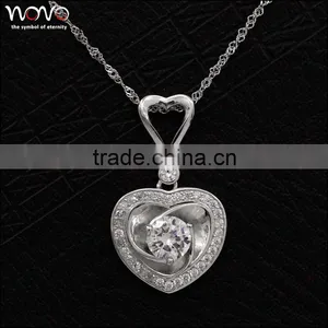 Wholesale Fashion Custom Sterling Silver Heart Necklace thumbnail-1