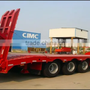 Heavy Machine Transportation 3 Axles Low Bed Semi Trailer thumbnail-3