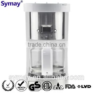 Digital Coffee Maker With SS Decoration, 1.25L, 10 Cups, Glass Carafe, Kitchen Accessory, Filter thumbnail-1