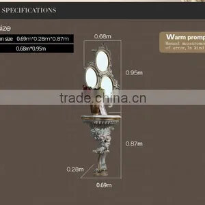 Classical Bedroom Furniture- Royalty Classic Solid Wood Handcraft Console Table thumbnail-5
