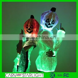Light up Hallloween Pumpkin Hat Luminous Newborn Pumpkin Hat for Halloween Decoration thumbnail-4