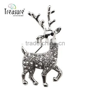 Brand Treasure Deer Brooch 2015 Yiwu Newest Design Fashion Diamond Deer Brooch thumbnail-4