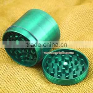 Free Logo Metal Herb Grinders Machine Herb Grinder 55mm Diameter Zinc Alloy Material Gunblack 4 Parts With Mini Pollen Scraper thumbnail-1