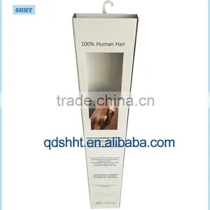 Customized Hair Extension Box With Clear Window and Plastic Hook thumbnail-2