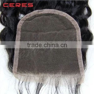 Bleached Knots Body Wave Lace Closure 3 Part Closure 16inch, Brazilian Virgin Human Hair Swiss Lace Top Closure thumbnail-6