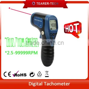 Non Contact Laser Digital Tachometer Tachograph Knotmeter Motor Speed RPM Gauge for Machine Bike Bicycle Car Vehicle Automobile thumbnail-2