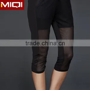 Professional Yoga Clothing Women Fancy Yoga Capri Mesh Leggings thumbnail-4