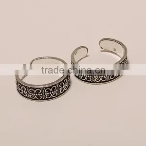 T0006-925 STERLING SILVER PLAIN BUTTERFLY LIGHT DESIGN FINE OXIDIZED TOERING3.08 thumbnail-1