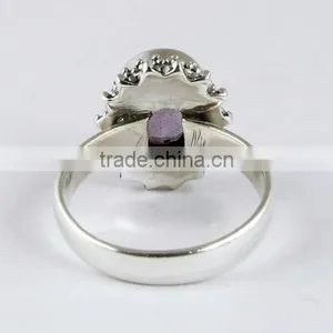 Simple Design !! Purple Amethyst 925 Sterling Silver Ring, Handmade Silver Jewelry, Silver Jewelry Exporter thumbnail-5