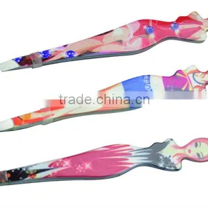 Girl Shaped Stainless Steel Eyebrow Tweezers, Cute Eyebrow Clip thumbnail-1