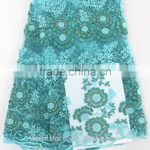 2016 Lastest French Lace African/royal Bule 3d Lace Fabric/african Wedding Lace Fabric thumbnail-6