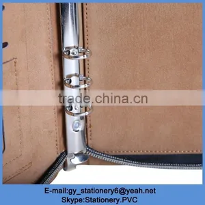 High Quality Custom 6 Ring PU Leather a4 Ring Binder Notebook thumbnail-5