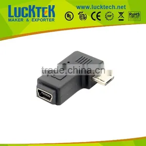 Right Angled Micro USB Male to Mini USB 5pin Female Adapter thumbnail-1