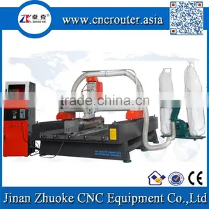 China New Style CNC Router Machine For Wood Acrylic ZKM-1325 1300*2500MM With 4 Axis&Dust Collector Of Mach3 Controller thumbnail-4
