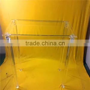 White Acrylic Dest Riser Tidy thumbnail-3