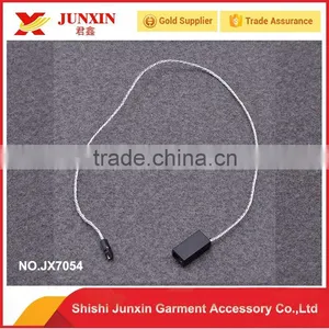 High Quality Customized Embossed Logo String Plastic Seal Tag for Garment Hang Tag thumbnail-1