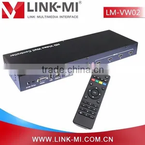 LINK-MI LM-VW02 1in4out (USB/VGA/AV/HDMI) to HDMI 1X4 Converter Splitter/matrix HDMI 2x2 3x3 LED Video Wall Controller thumbnail-4
