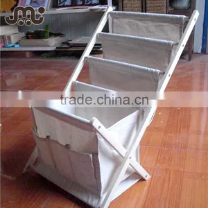 Folding Wooden Structure Fabric Gadget Organizer thumbnail-1