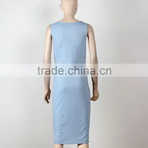 Western Style Formal Jersey Dresses Women Sleeveless Summer Printed Dresses 2016 thumbnail-4