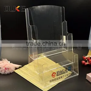 New Premium Environmental Protection Acrylic Diaplay Holder for Brochure Wholesale thumbnail-1