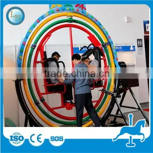 Three Dimensional Space Ring Rides! Lino Amusement Park Rides Human Gyroscope for Sale thumbnail-1