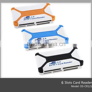 Custom Hot Selling Colorful Minion 6 Ports Card Reader, Usb 2.0 Card Reader(OS-CR121) thumbnail-1