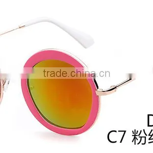 YWGX Past FDA CE UV400 Test Reminiscent Colorful Pattern Best Round Classic Sunglasses thumbnail-5