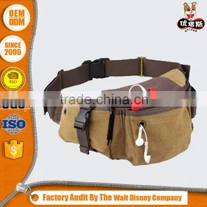 Leisure Custom Cotton Canvas Waist Bags for Men thumbnail-1