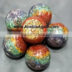 Chakra Layer Orgone Ball For Sell : Wholesale Orgone Ball : Orgone Spheres thumbnail-4