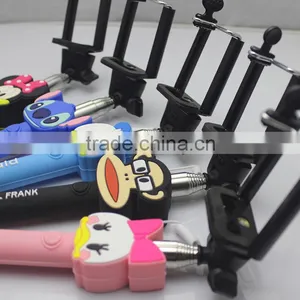 Most Popular Portable Cartoon Selfie Stick ,cartoon Wired Selfie Stick With Logo thumbnail-4