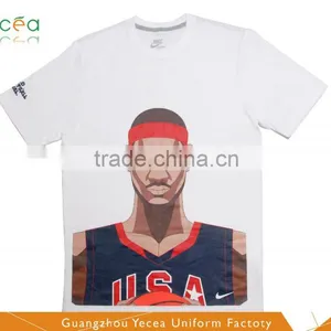 2016 Latest Soft 100%cotton Classical Breathable 3D Printing Outdoor Sport T-shirt Workwear Wholesale thumbnail-1