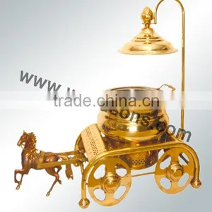 Kitchen Used Handmade Chafing Dish for Sale | 2016 Metal Made Chafing Dish | Brass Plated Chafing Dish thumbnail-6