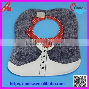 Baby Boy's Vest Bib With Printed Tie and Button thumbnail-1