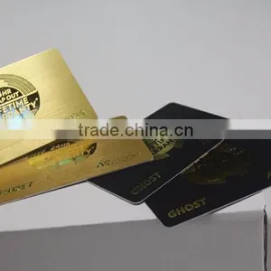 PVC Magnetic Stripe PVC Embossed Gold Business Card thumbnail-3