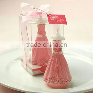 Wedding Dress Candle/Elegant Wedding Gown Candle,pink Dress Candle thumbnail-3