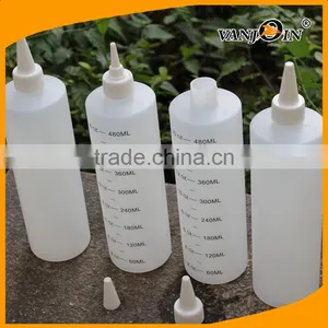 16 oz HDPE Plastic Food Container Squeeze Bottle With Divider thumbnail-3