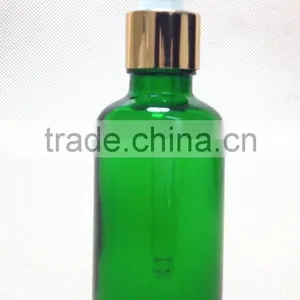 The New 50ml Green Color Dropper Liquor Bottle Glass With Gold Aluminium Cap thumbnail-1