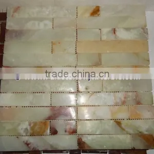 Customizable LIGHT GREEN ONYX MOSAIC TILES COLLECTIONS thumbnail-1