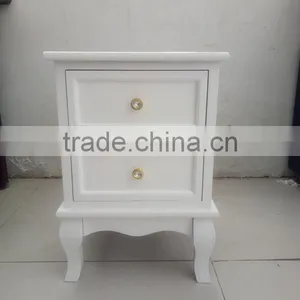 White Two Drawers Wooden Cabinet for Living Room Furnitures thumbnail-1