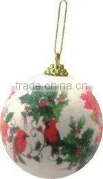 Polyfoam Christmas Floral Pattern Ornament Decoration Item thumbnail-1