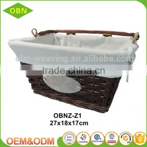 Customized Supplier Wholesale Durable Cheap Wood Chip and Wicker Bicycle Front Basket Bracket thumbnail-2