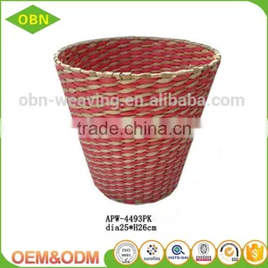 Many Color Handmade 100% Natural Custom Decorative Woven Paper Waste Basket Waste Bin thumbnail-2