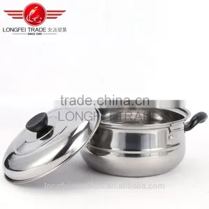 Popular Style Unique Shape Stainless Steel Soup Cooking Pot Set/camping Pot Set thumbnail-4