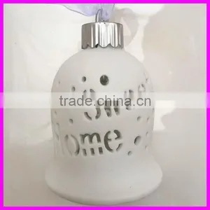 Ceramic Christmas Bell With LED Light Hollow Design for Home Decoration thumbnail-4