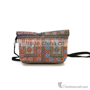 Ethnic Pattern Embroidered Handbag, Various Color and Design, Made in Vietnam thumbnail-1