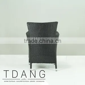 Pasadena Wicker Chair (Black) - Dining Wicker Furniture Chair thumbnail-3