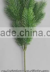 GREEN ARTIFICIAL PLASTIC PINE BRANCH W/28 TIPS thumbnail-1