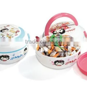 Plastic Round Portable Single Layer Lunch Box/Insulation Boxes thumbnail-2