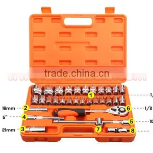 32pcs Socket Set, Ratchet Wrench Set 1/4" CRV thumbnail-2