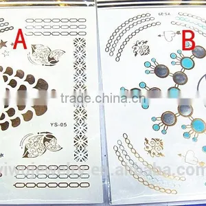 T001-014 Women Beauty Tattoo Stencil Printer Body Art Tattoo Choker Necklace Design thumbnail-2